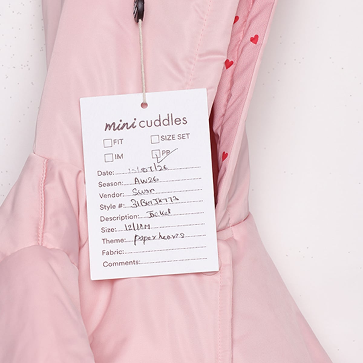 Baby Girls Pink Padded Hooded Jacket Regular Fit Casual Wear