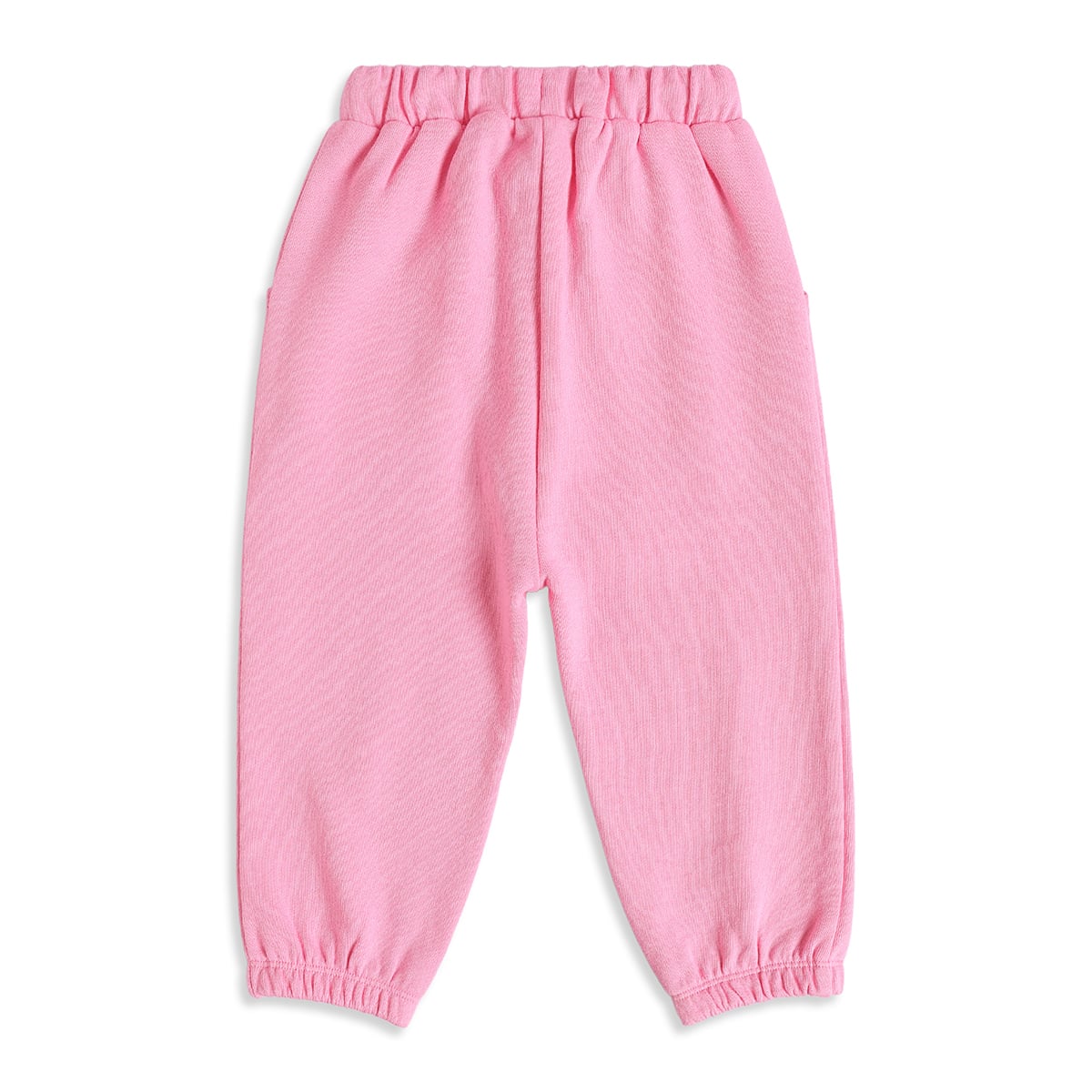 Baby Girls Pink Cotton Heart Printed Knit Pant  Regular Fit Casual Wear
