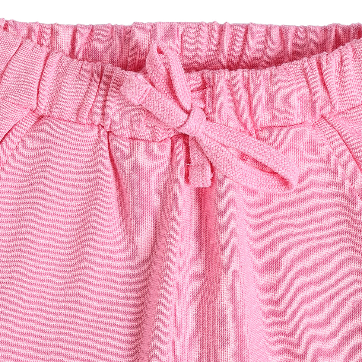 Baby Girls Pink Cotton Heart Printed Knit Pant  Regular Fit Casual Wear