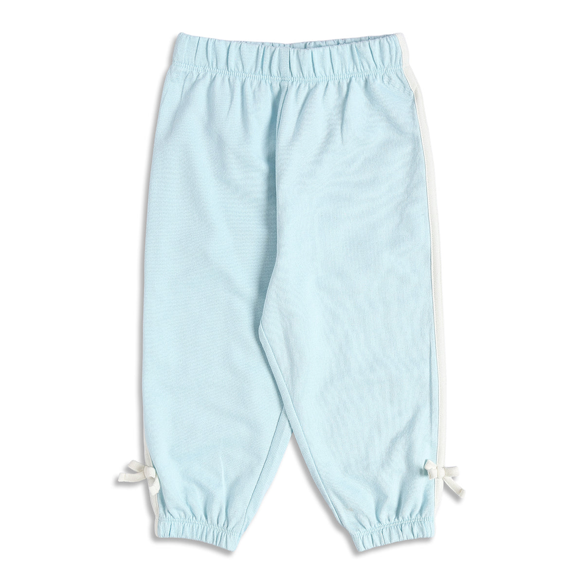 Baby Girls Sky Blue Cotton Jogger Regular Fit Casual Bottom Wear