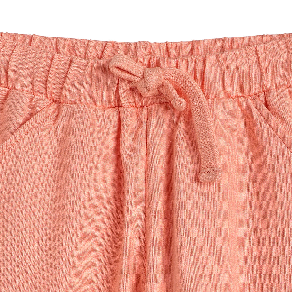 Baby Girls Peach Cotton Jogger Pants Regular Fit Casual Bottom Wear