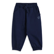 Baby Girls Navy Blue Cotton Jogger Regular Fit Casual Bottom Wear