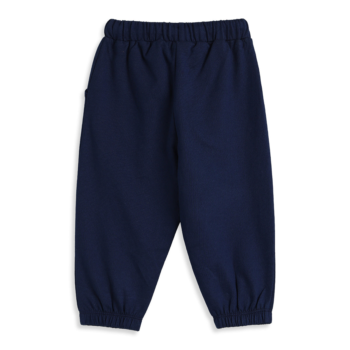 Baby Girls Navy Blue Cotton Jogger Regular Fit Casual Bottom Wear