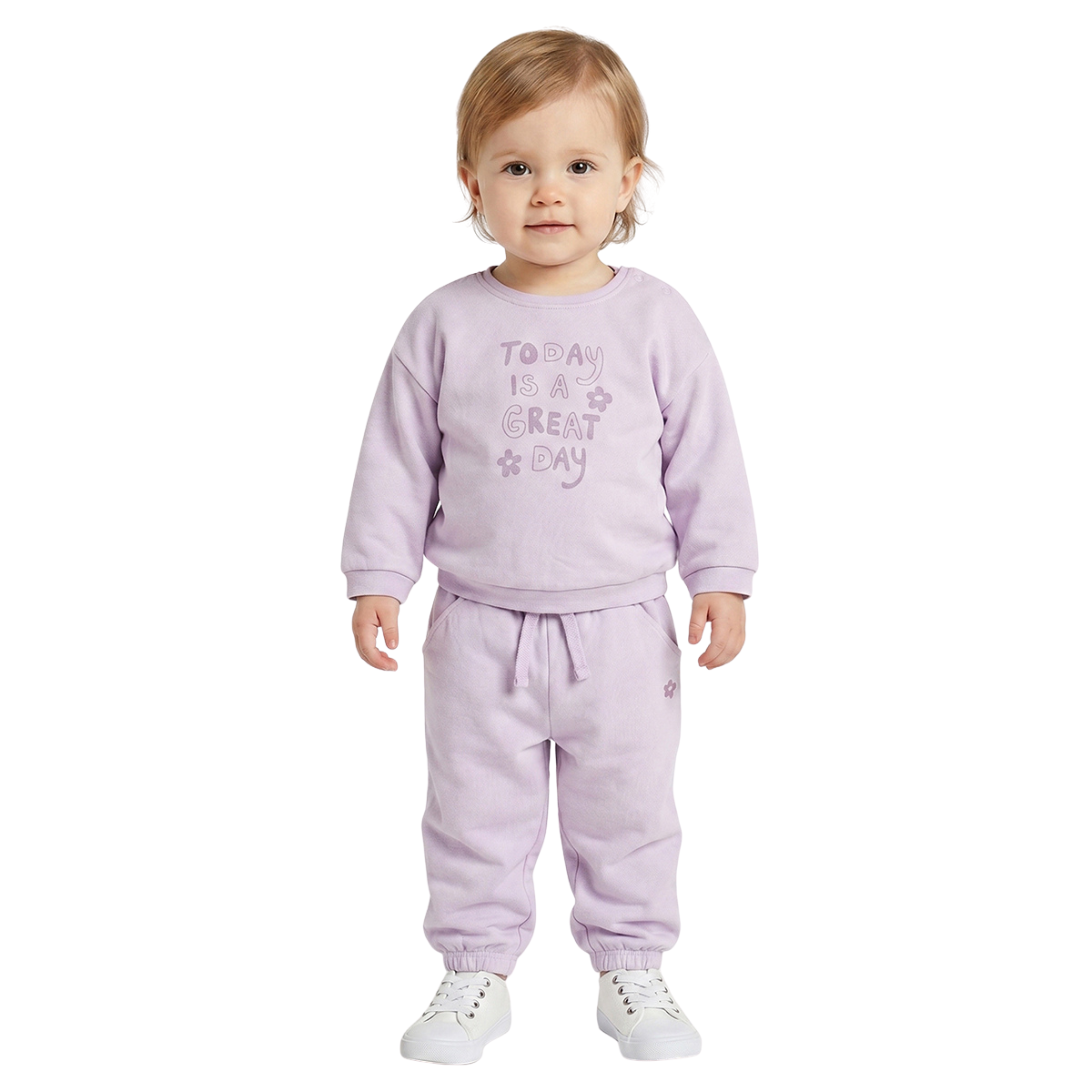 Baby Girls Lavender Cotton Jogger Regular Fit Casual Bottom Wear