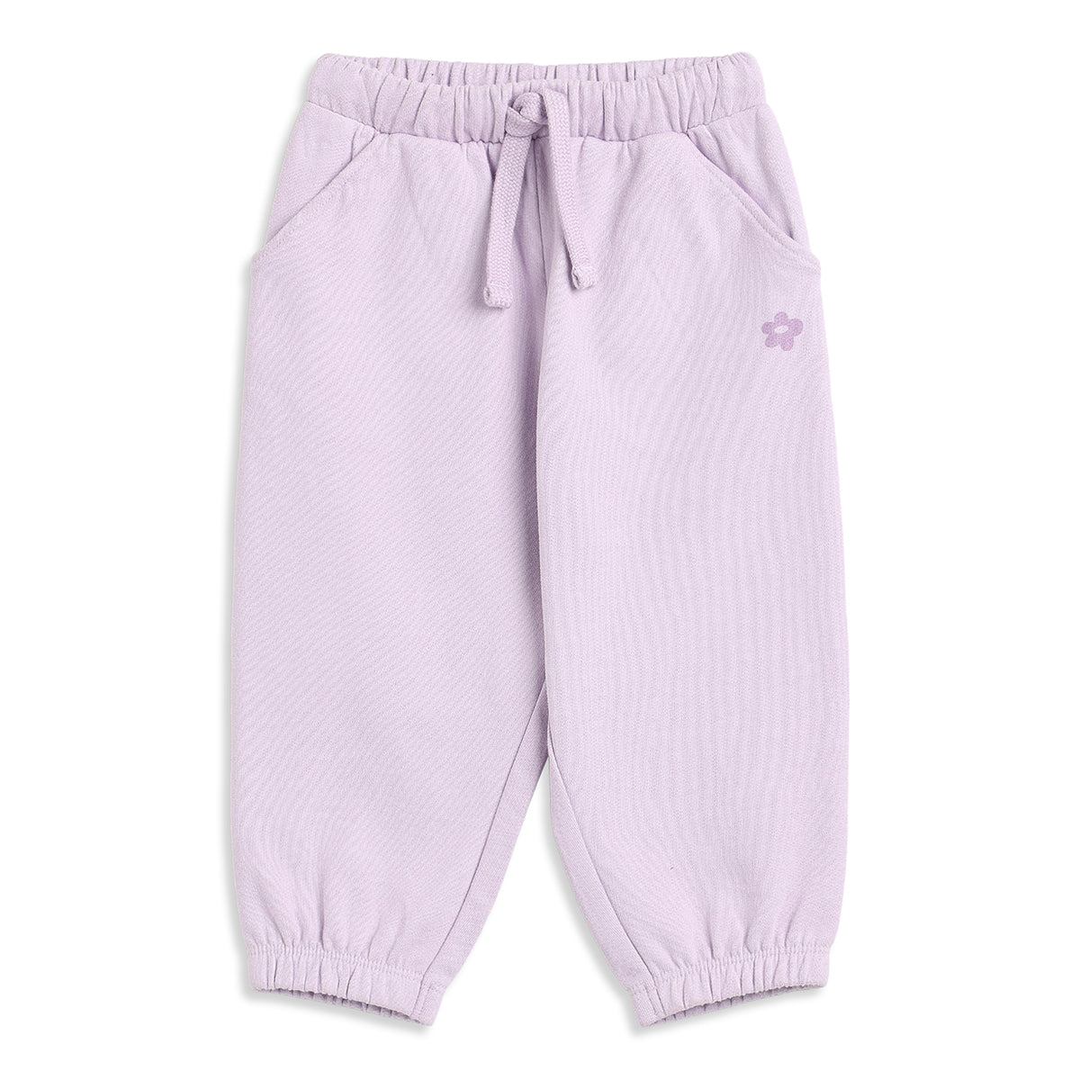Baby Girls Lavender Cotton Jogger Regular Fit Casual Bottom Wear