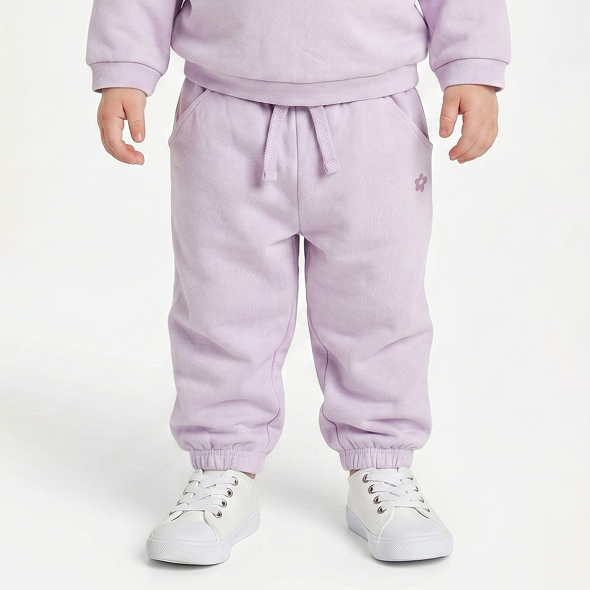 Baby Girls Lavender Cotton Jogger Regular Fit Casual Bottom Wear