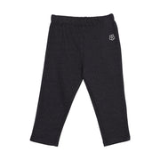 Baby Girls Charcoal Grey Cotton Knit Pants Regular Fit Casual Kids Pants