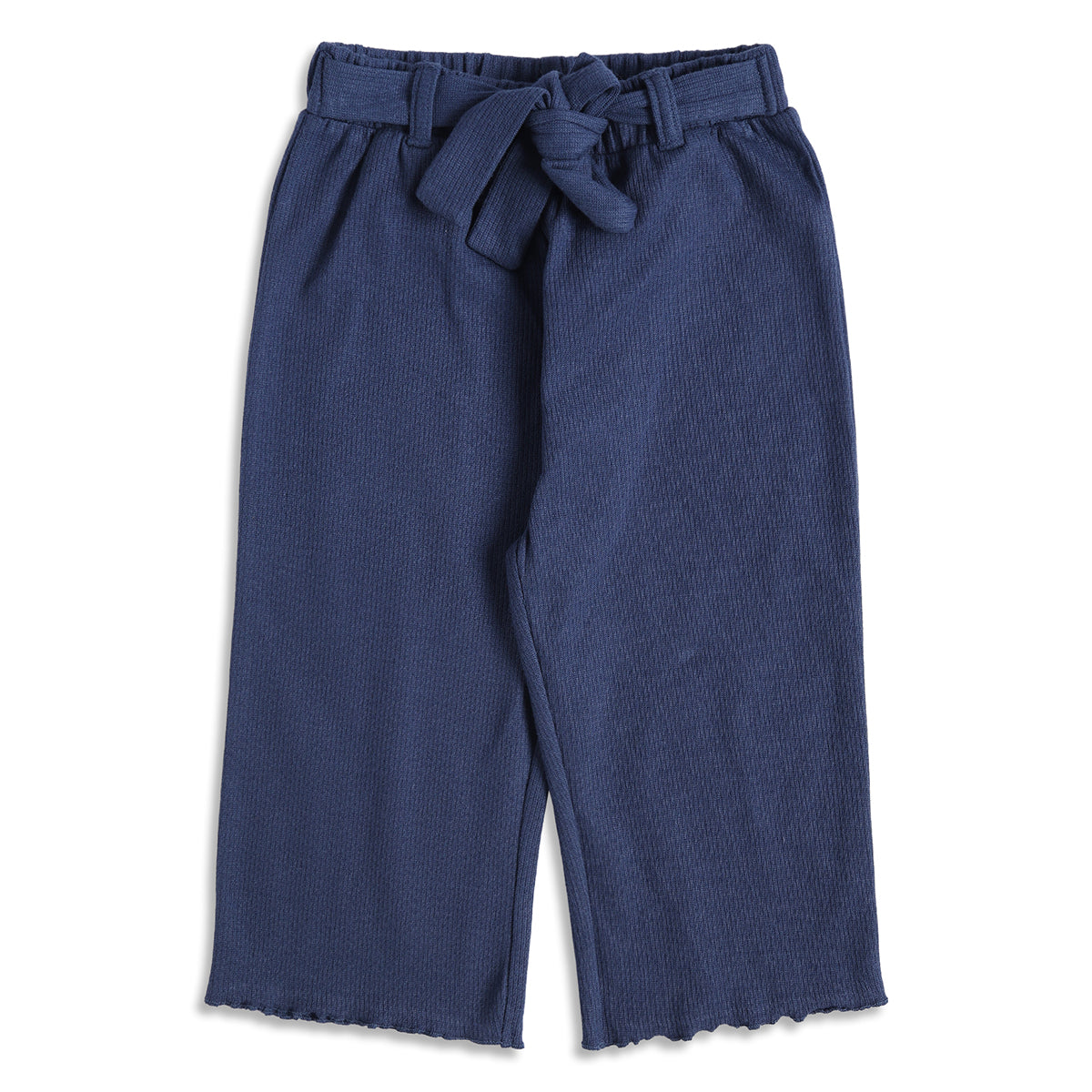 Baby Girls Navy Blue Cotton Knit Bottom Regular Fit.