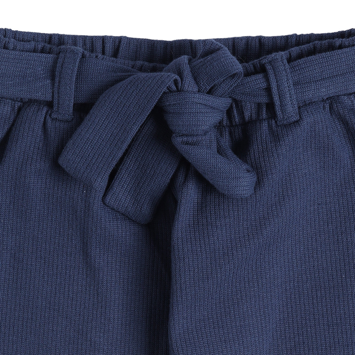 Baby Girls Navy Blue Cotton Knit Bottom Regular Fit.