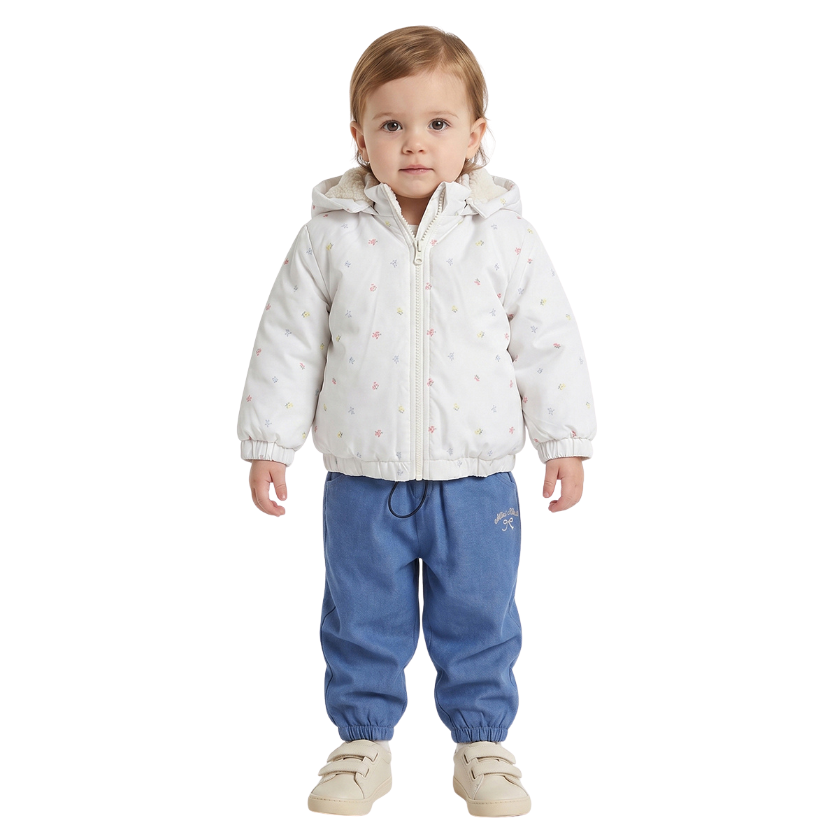 Baby Girls Blue Cotton Knit Bottom Regular Fit Casual Bottom Wear