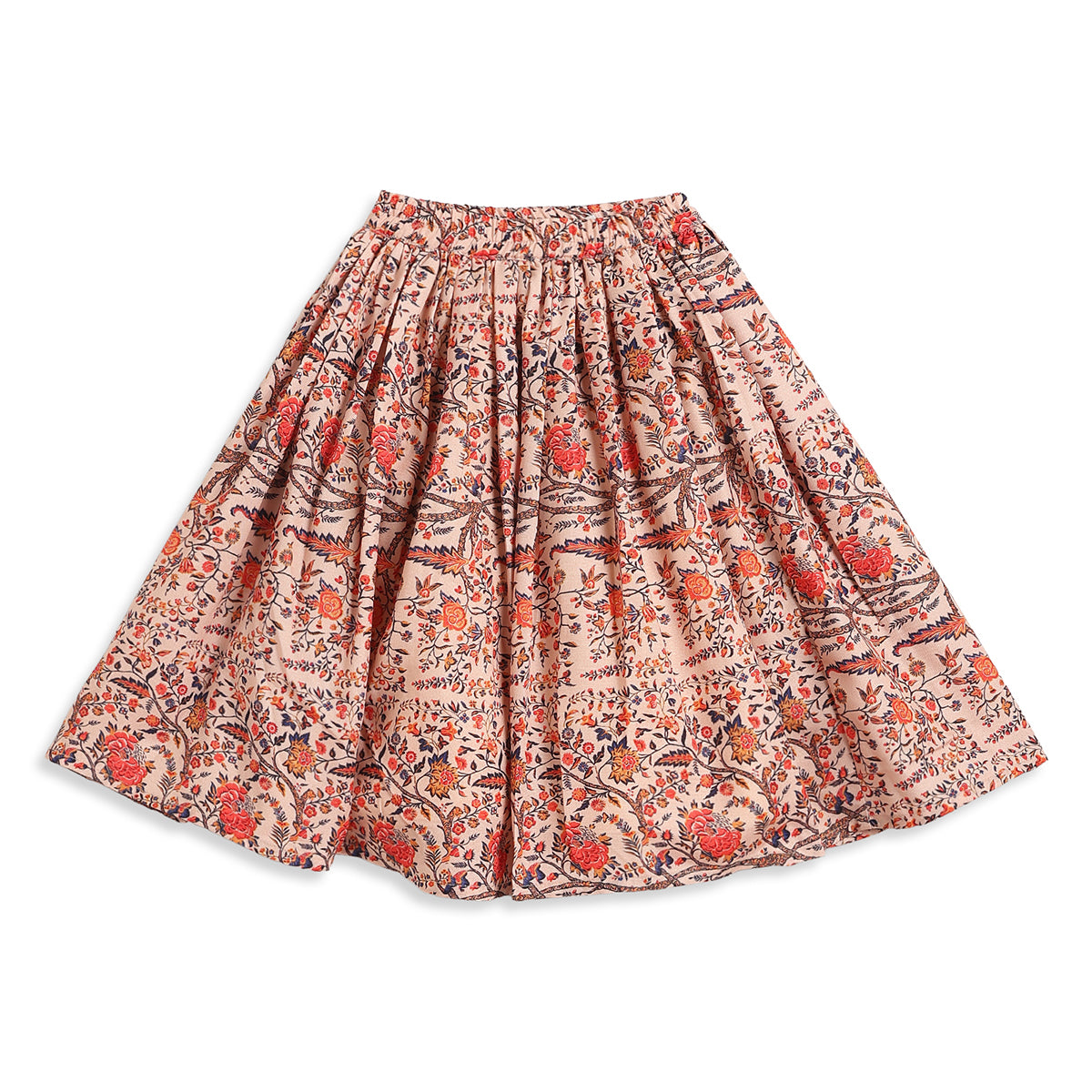 Baby Girls Orange Cotton Blend Lehenga Choli Set Regular Fit Festive