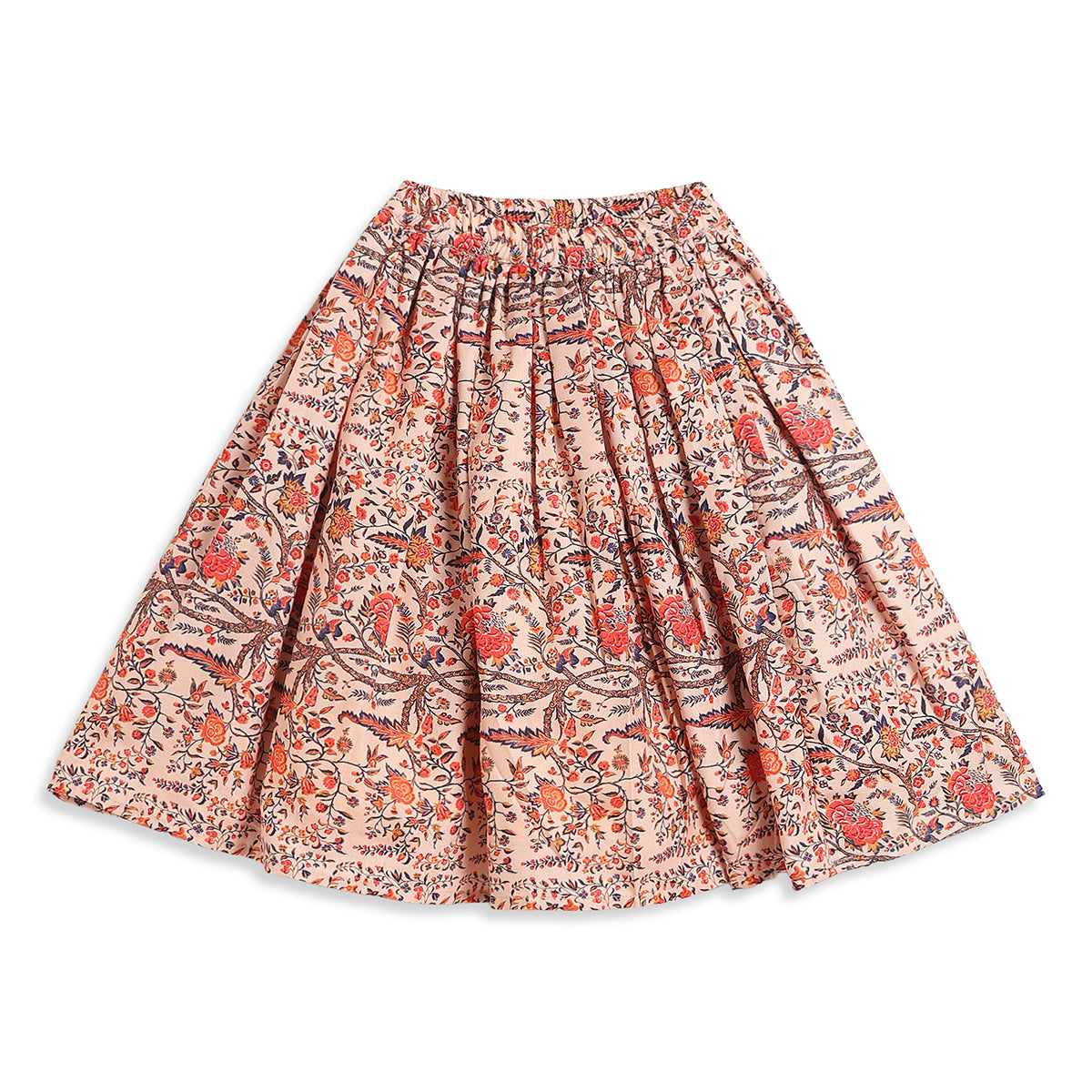 Baby Girls Orange Cotton Blend Lehenga Choli Set Regular Fit Festive