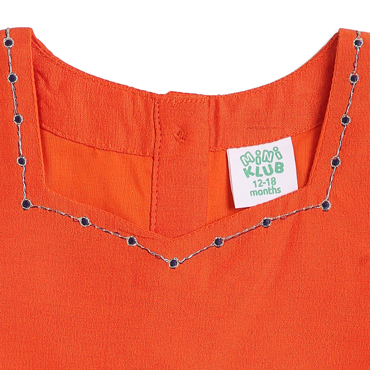 Baby Girls Orange Cotton Blend Lehenga Choli Set Regular Fit Festive