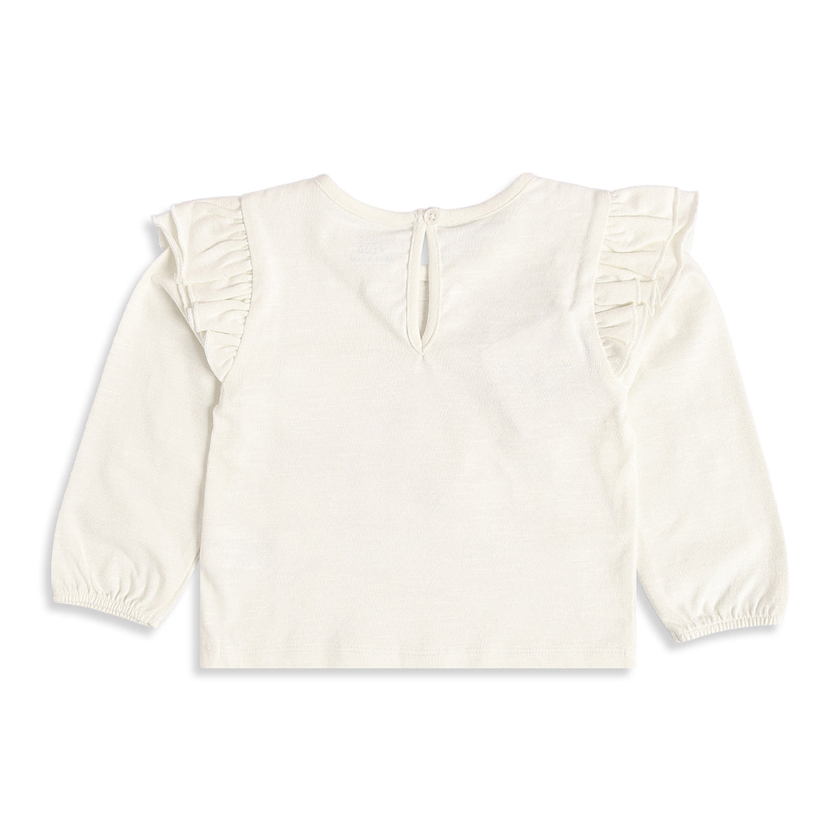 Baby Girls Off-White Cotton Top Regular Fit Casual Wear