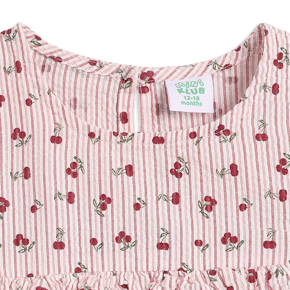 Baby Girls Pink Cotton Floral Peplum Top Regular Fit Casual Wear