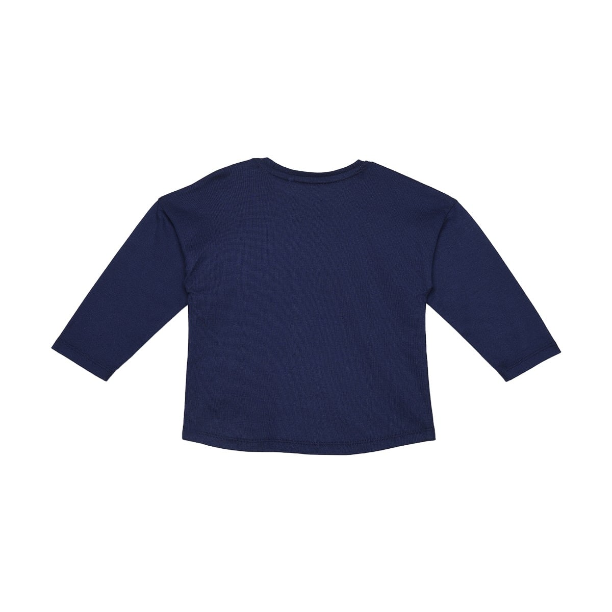 Baby Girls Navy Blue Cotton Puppy Applique Knit Top Regular Fit Casual Wear
