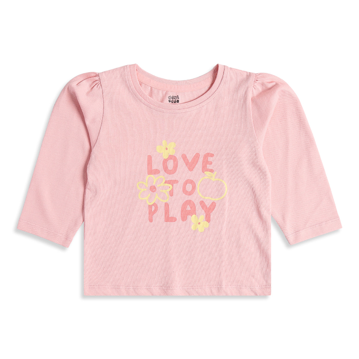 Baby Girls Pink Cotton Graphic T-Shirt Regular Fit Casual Top