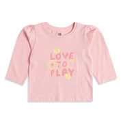 Baby Girls Pink Cotton Graphic T-Shirt Regular Fit Casual Top