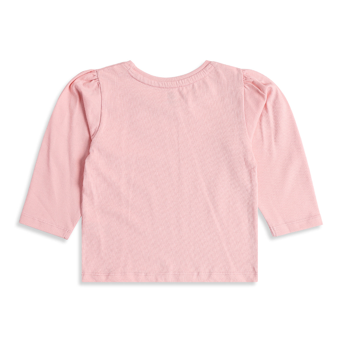 Baby Girls Pink Cotton Graphic T-Shirt Regular Fit Casual Top