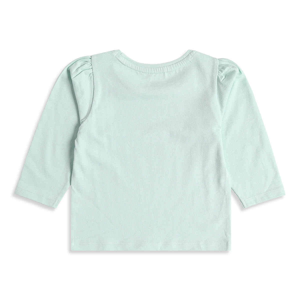 Baby Girls Mint Green Cotton Graphic T-Shirt Regular Fit Casual Top
