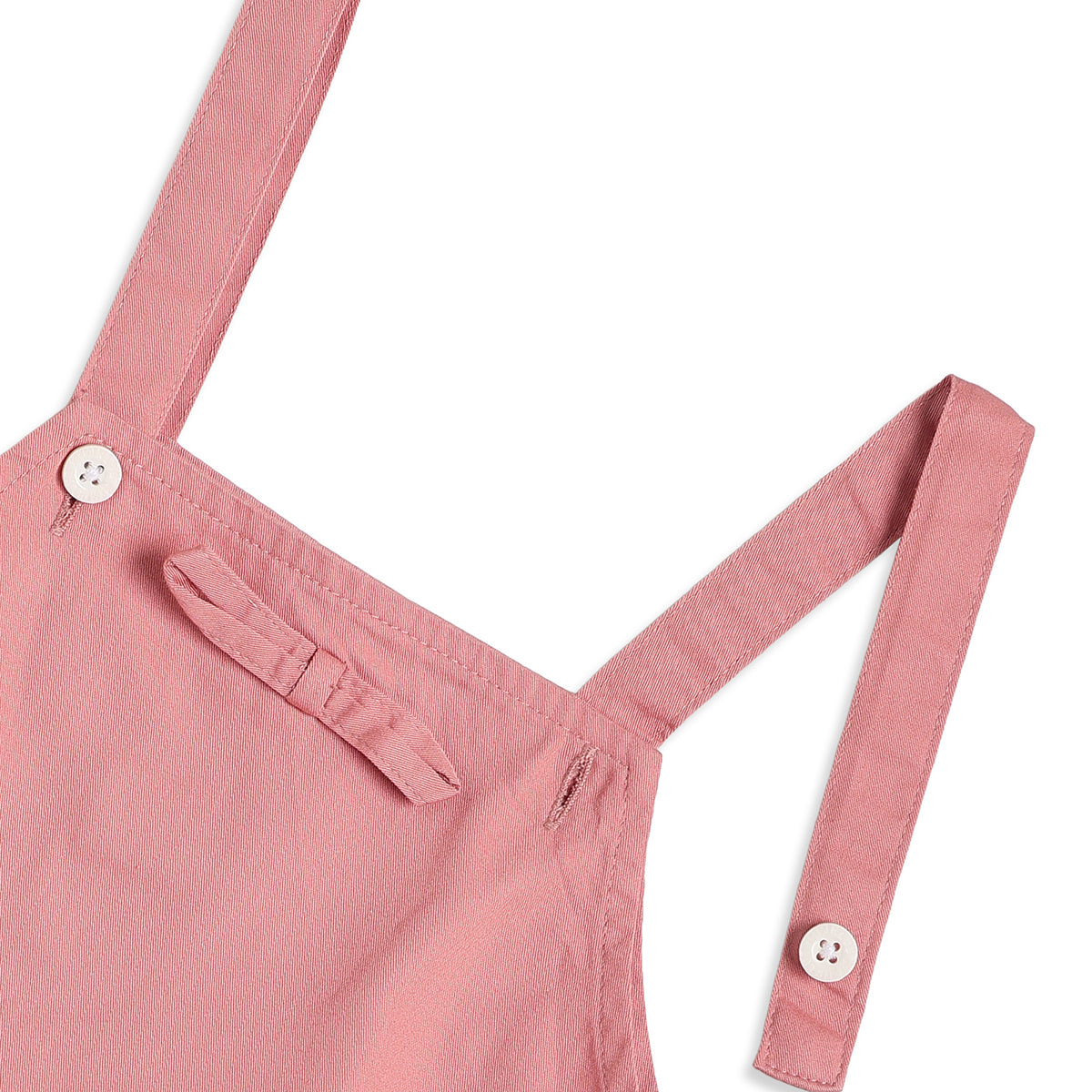 Baby Girls Coral Cotton Pinny Set Regular Fit Casual Wear