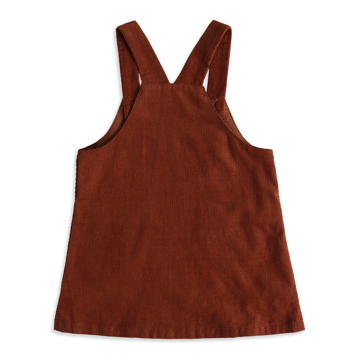 Baby Girls Rust Corduroy Pinny Set Regular Fit Casual Wear