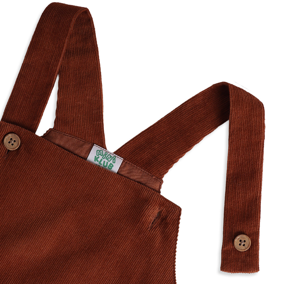Baby Girls Rust Corduroy Pinny Set Regular Fit Casual Wear