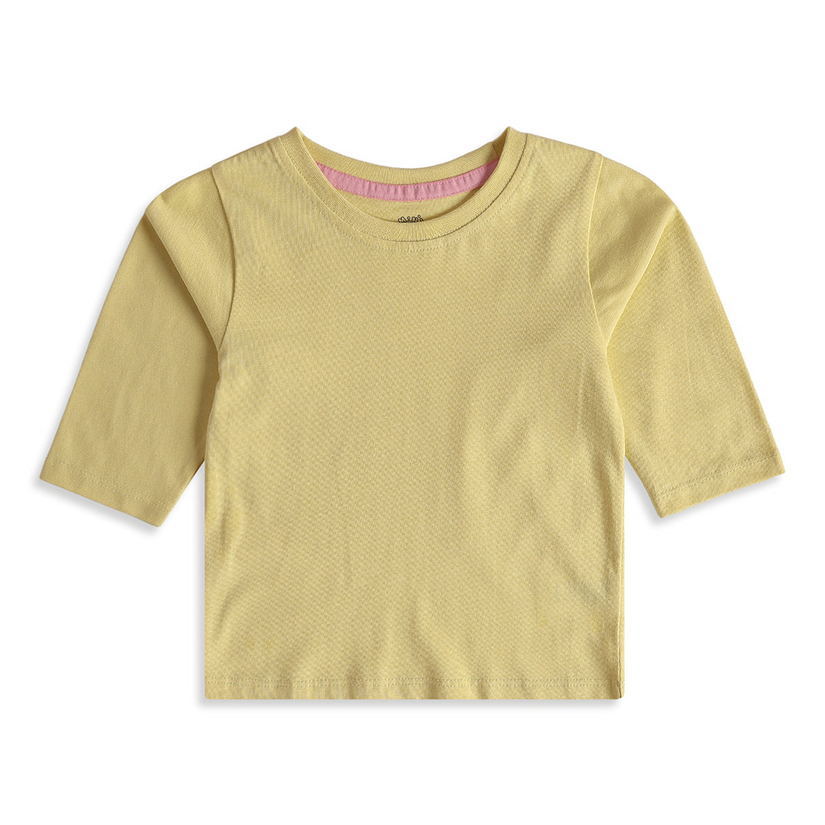 Baby Girls Pink Yellow Cotton Pinny Set Regular Fit Casual Wear