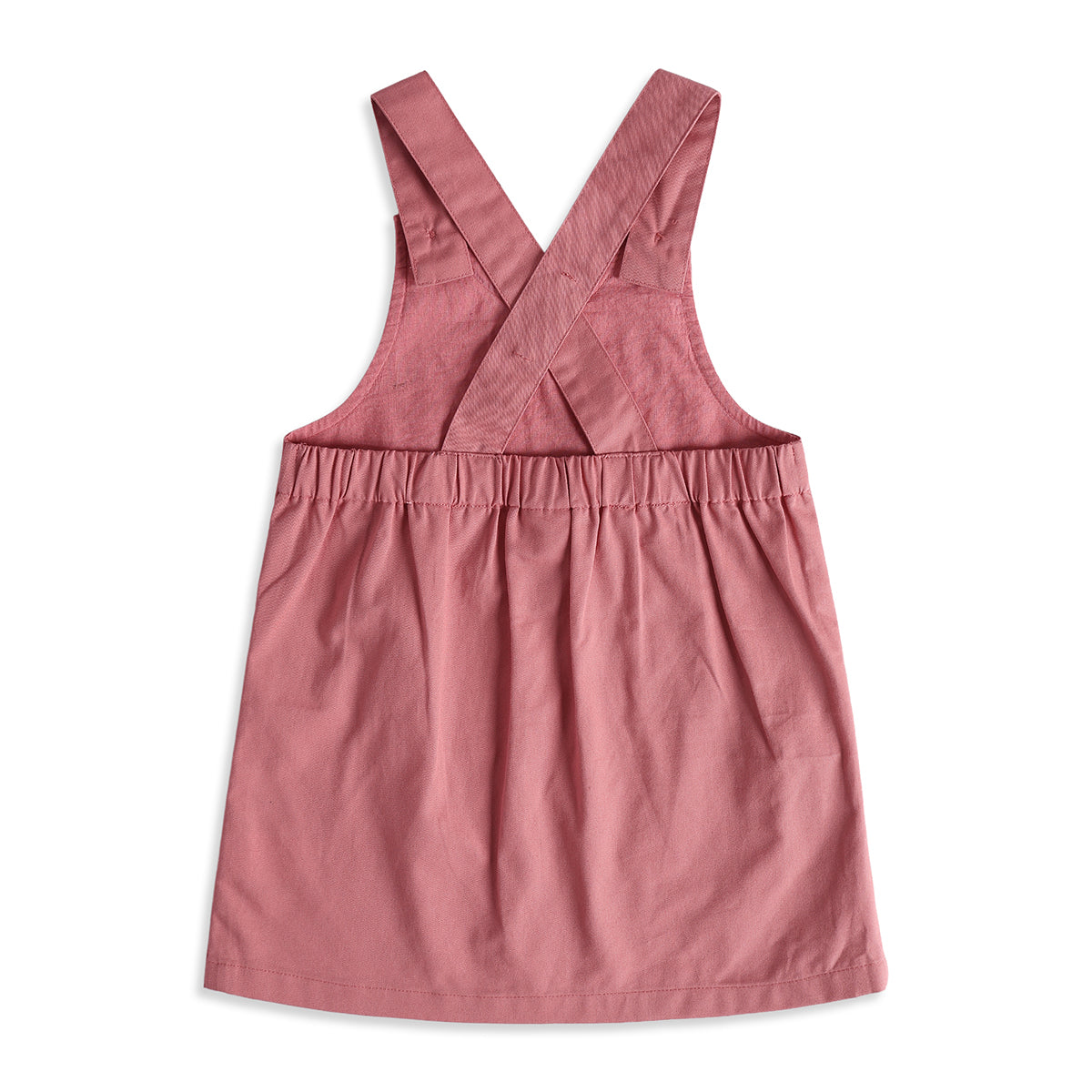 Baby Girls Pink Yellow Cotton Pinny Set Regular Fit Casual Wear