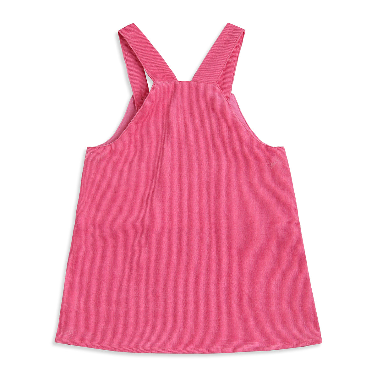 Baby Girls Pink Corduroy Pinny with Cream T-Shirt Casual Outfit Set