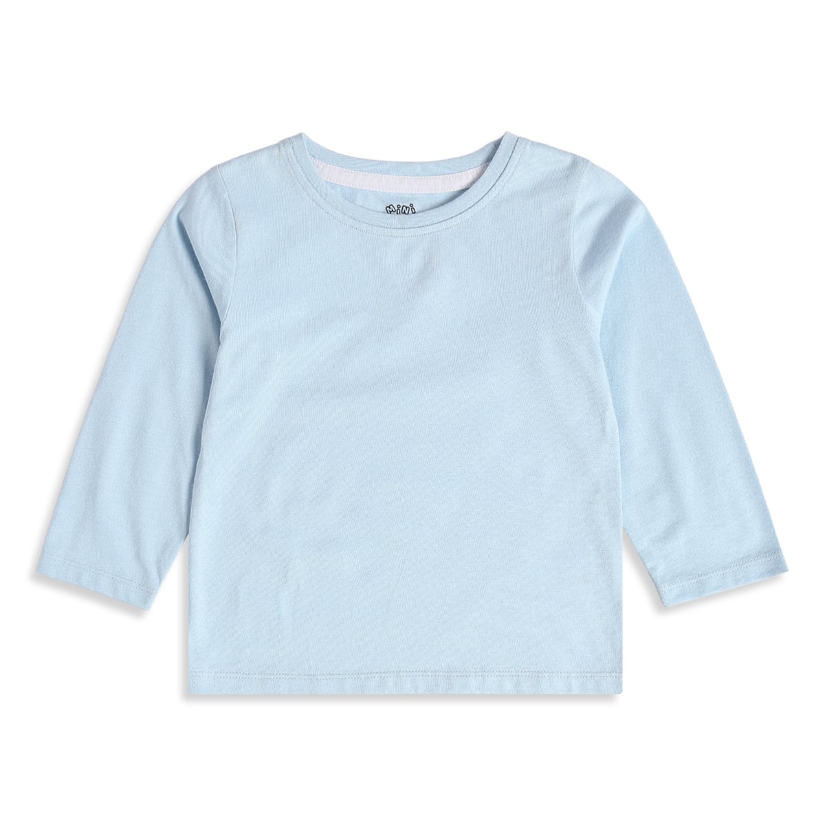 Baby Girls Light Blue And Off-White Cotton Floral Embroidered Top And Pinny Dress Set Casual Wear