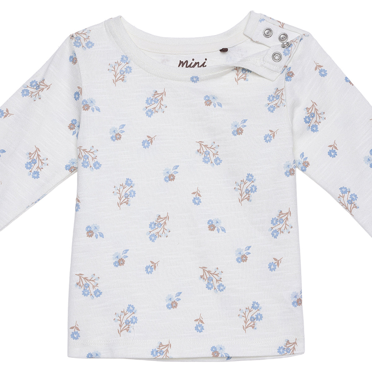 Baby Girls Navy Blue And White Cotton And Denim Floral Printed Embroidered Pinny Set Regular Fit Casual Wear