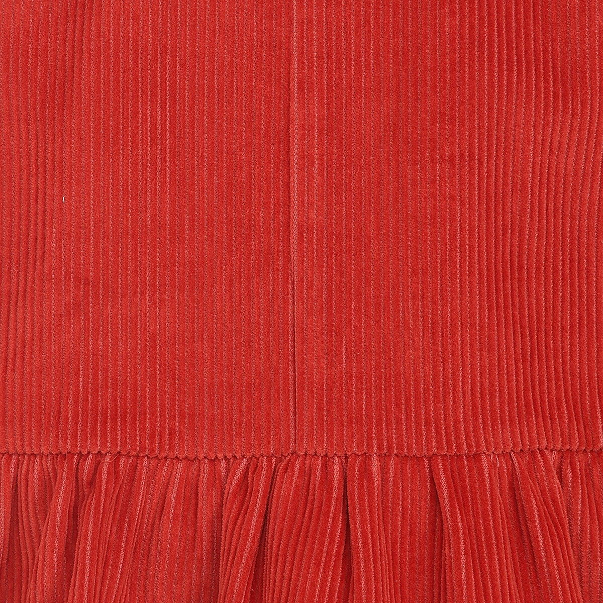 Baby Girls Red Corduroy Pinny Dress with White T-Shirt Casual Outfit Set