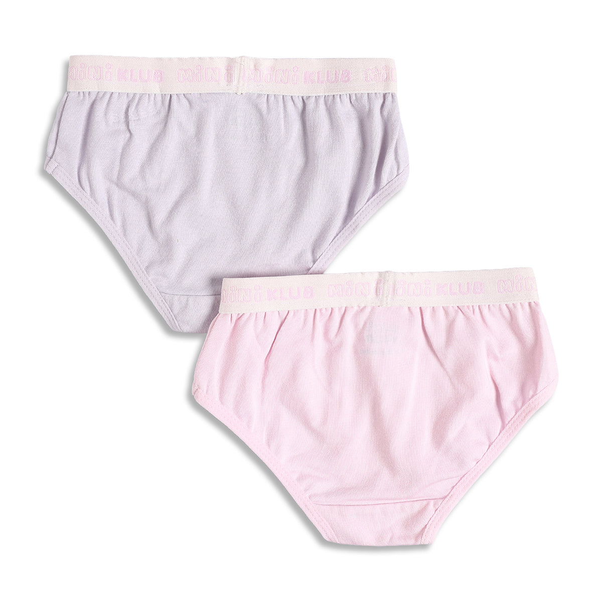 Baby Girls Solid Briefs Pack of 2, Light Purple and Pink