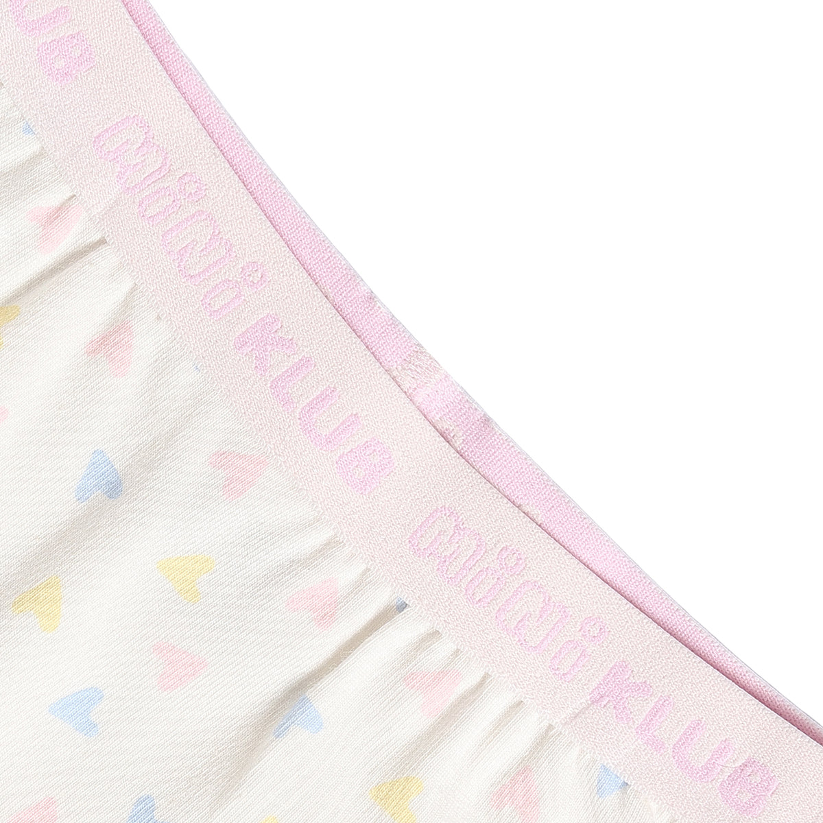 Baby Girls Heart Print and Solid Briefs Pack of 3, Pink and Cream
