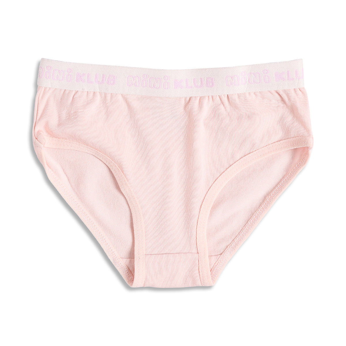 Baby Girls Heart Print and Solid Briefs Pack of 3, Pink and Cream