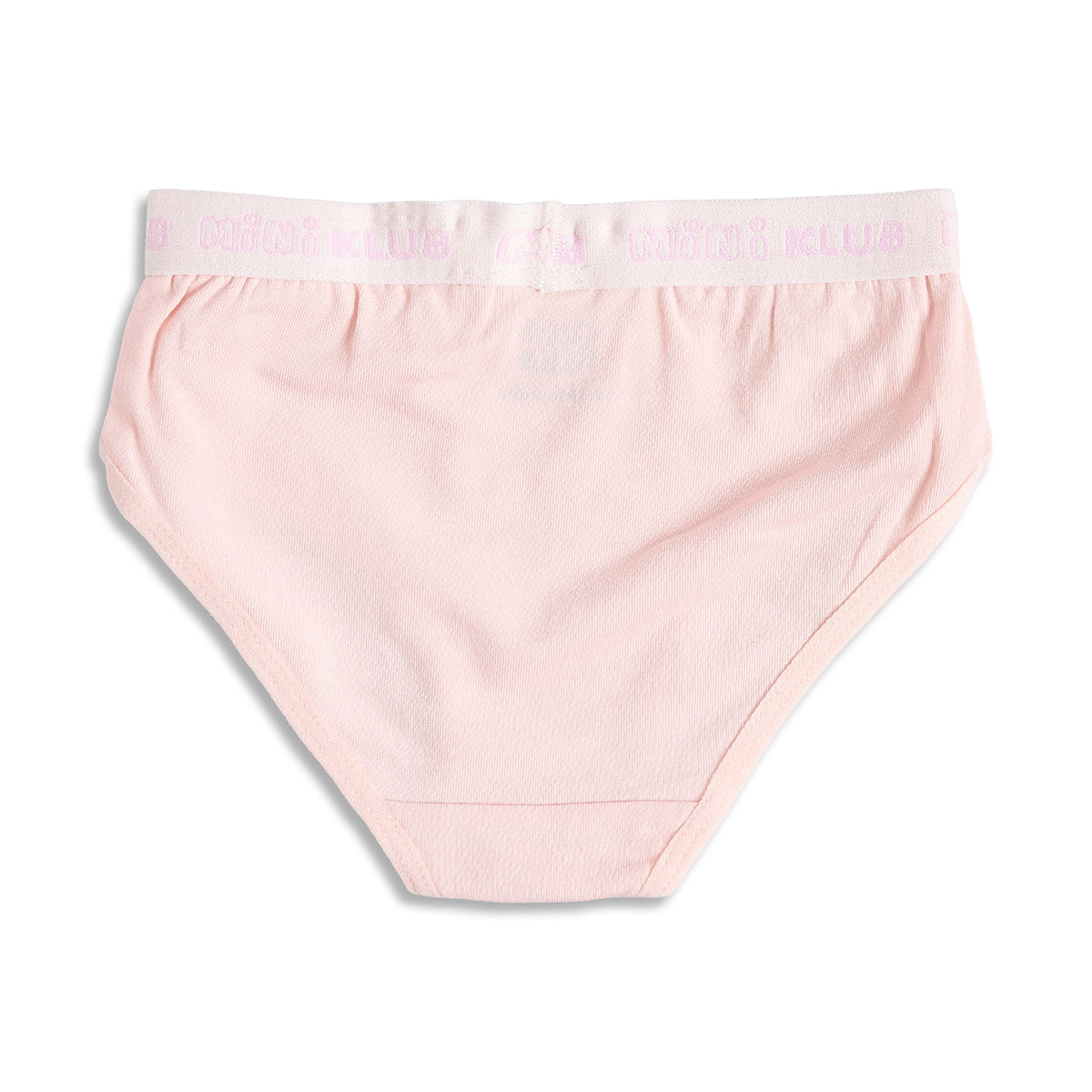 Baby Girls Heart Print and Solid Briefs Pack of 3, Pink and Cream