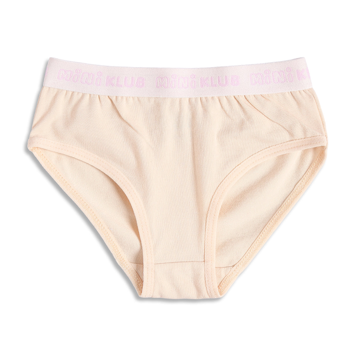 Baby Girls Heart Print and Solid Briefs Pack of 3, Pink and Cream