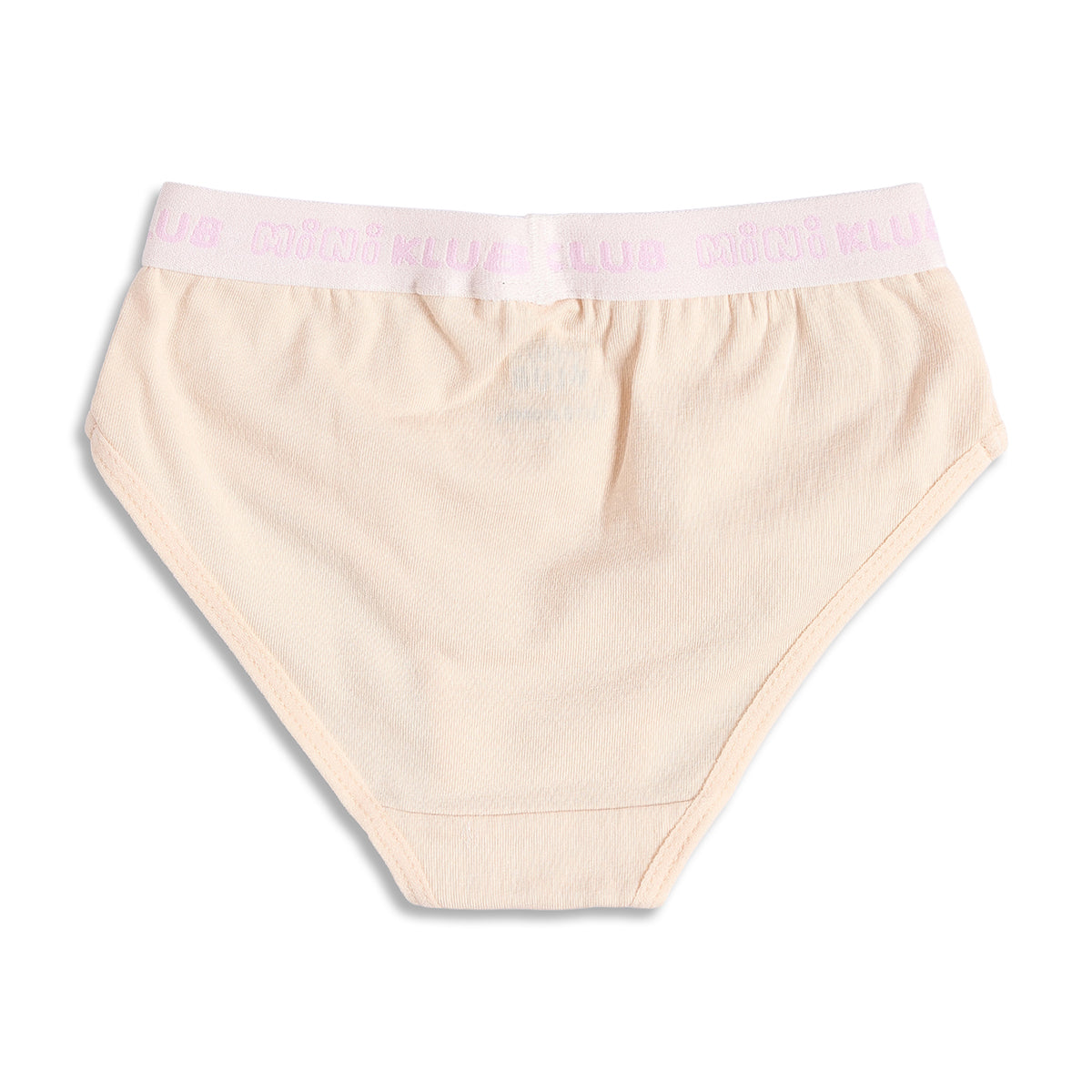 Baby Girls Heart Print and Solid Briefs Pack of 3, Pink and Cream