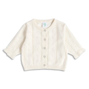 Baby Girls Cream Pointelle Knit Shrug Regular Fit.