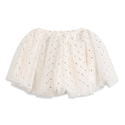 Baby Girls Cream Sequin Tulle Skirt Regular Fit Party Wear