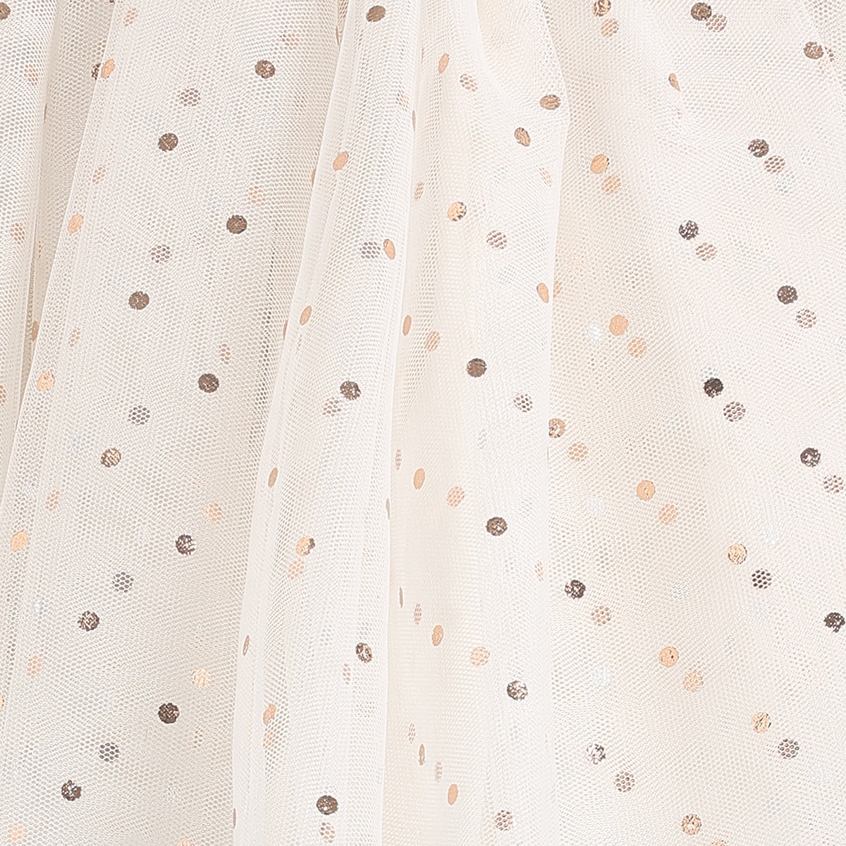 Baby Girls Cream Sequin Tulle Skirt Regular Fit Party Wear