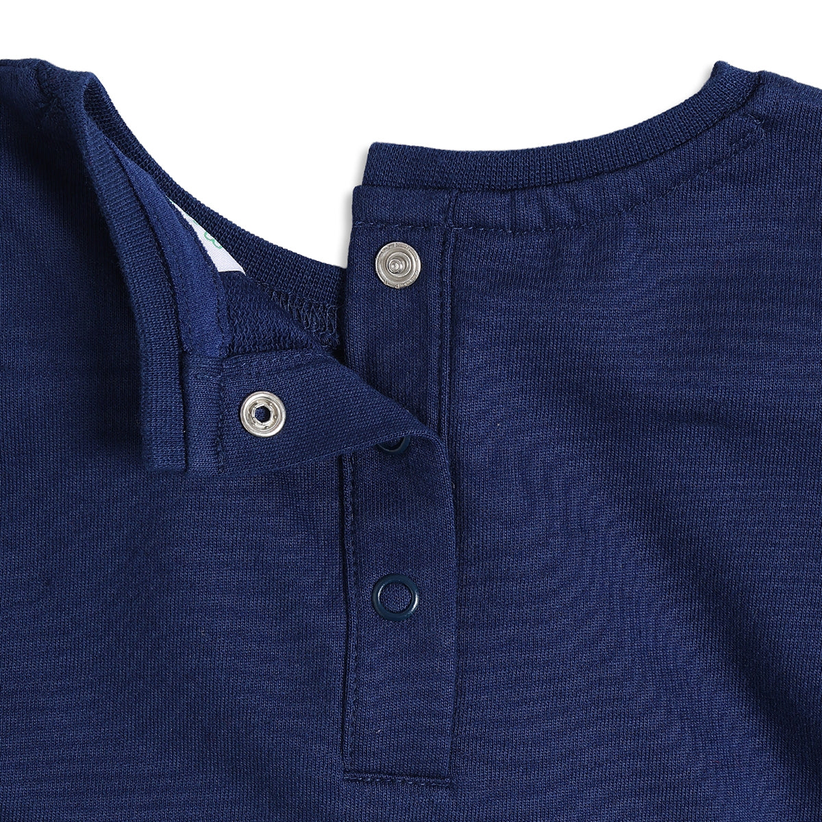 Baby Girls Navy Blue Cotton Bow Sweatshirt Regular Fit Casual Wear
