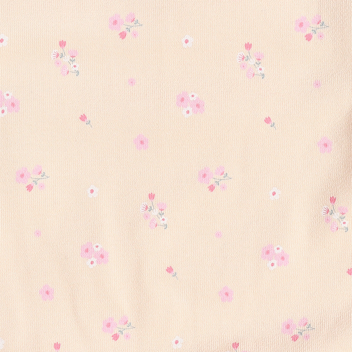 Baby Girls Peach Cotton Floral Printed Sweatshirt with Ruffle Detail Regular Fit Casual Wear