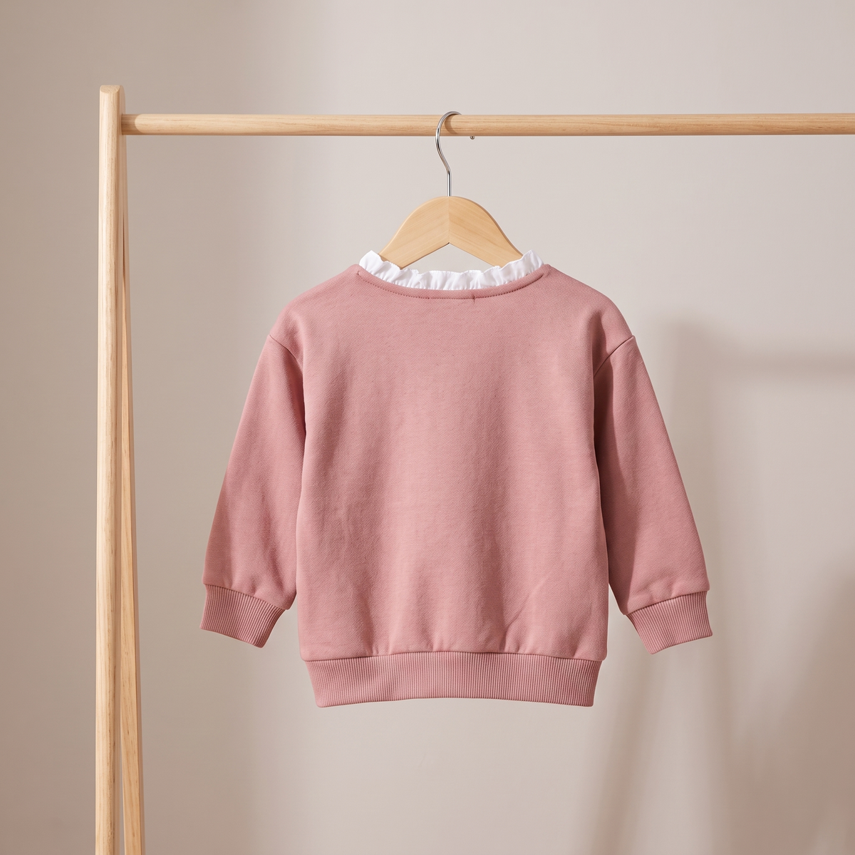 Baby Girls Pink Cotton Blend Swan Print Sweatshirt Regular Fit Casual Wear