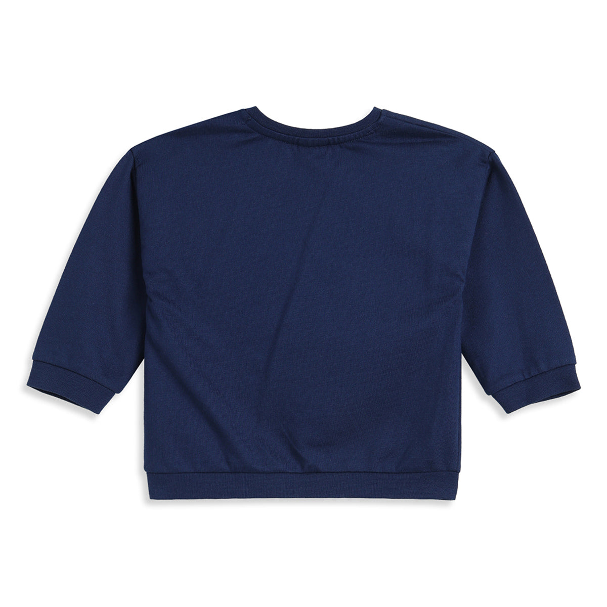 Baby Girls Navy Blue Printed Sweatshirt Regular Fit