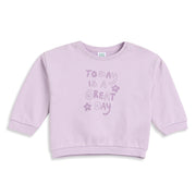 Baby Girls Lavender Printed Sweatshirt Regular Fit