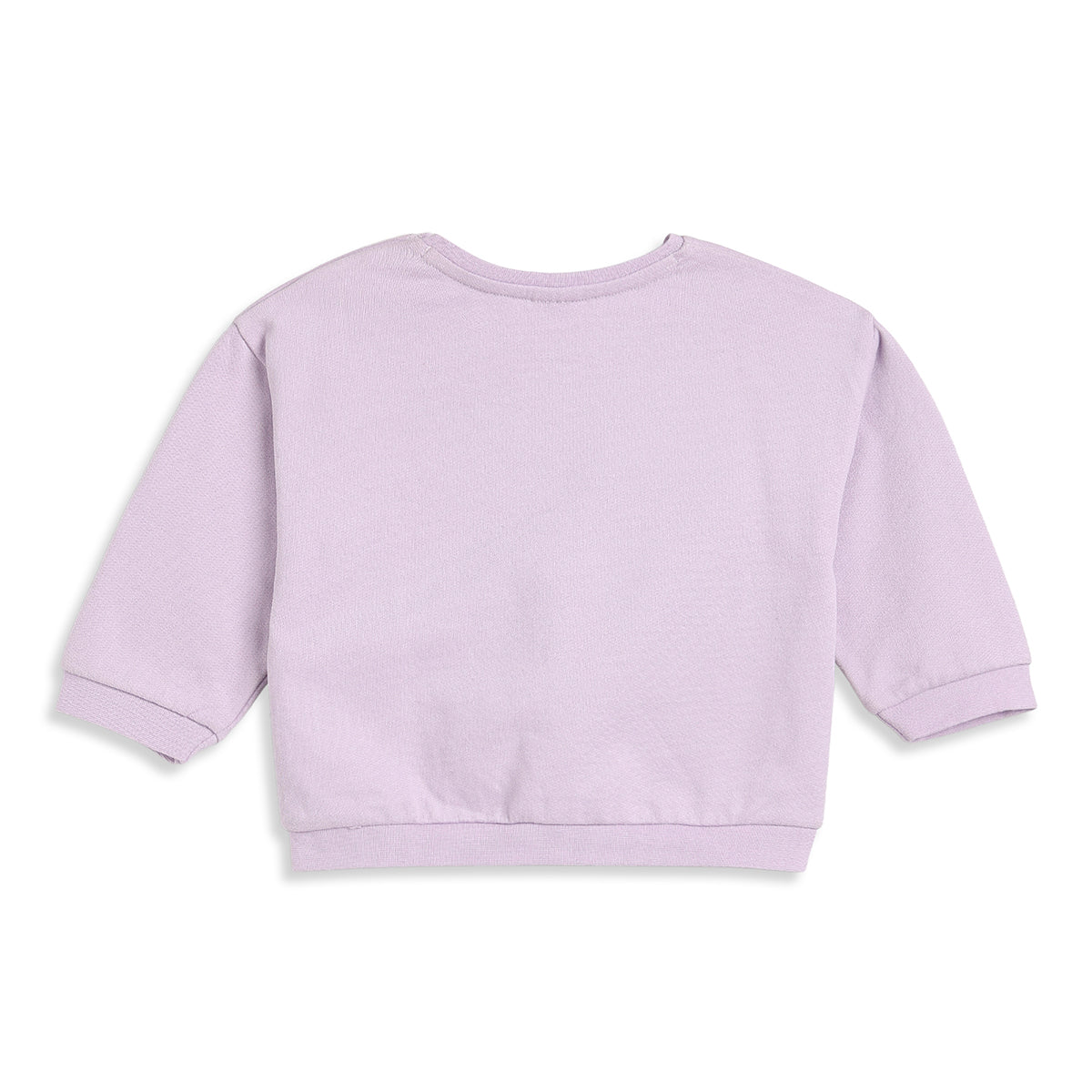 Baby Girls Lavender Printed Sweatshirt Regular Fit