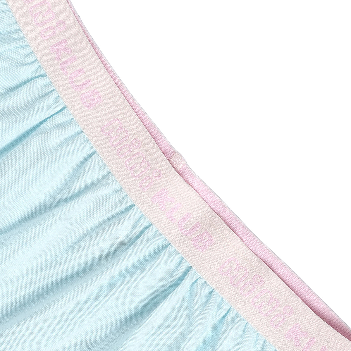 Girls Printed and Solid Bloomer Pack of 2, Blue and Mint Green