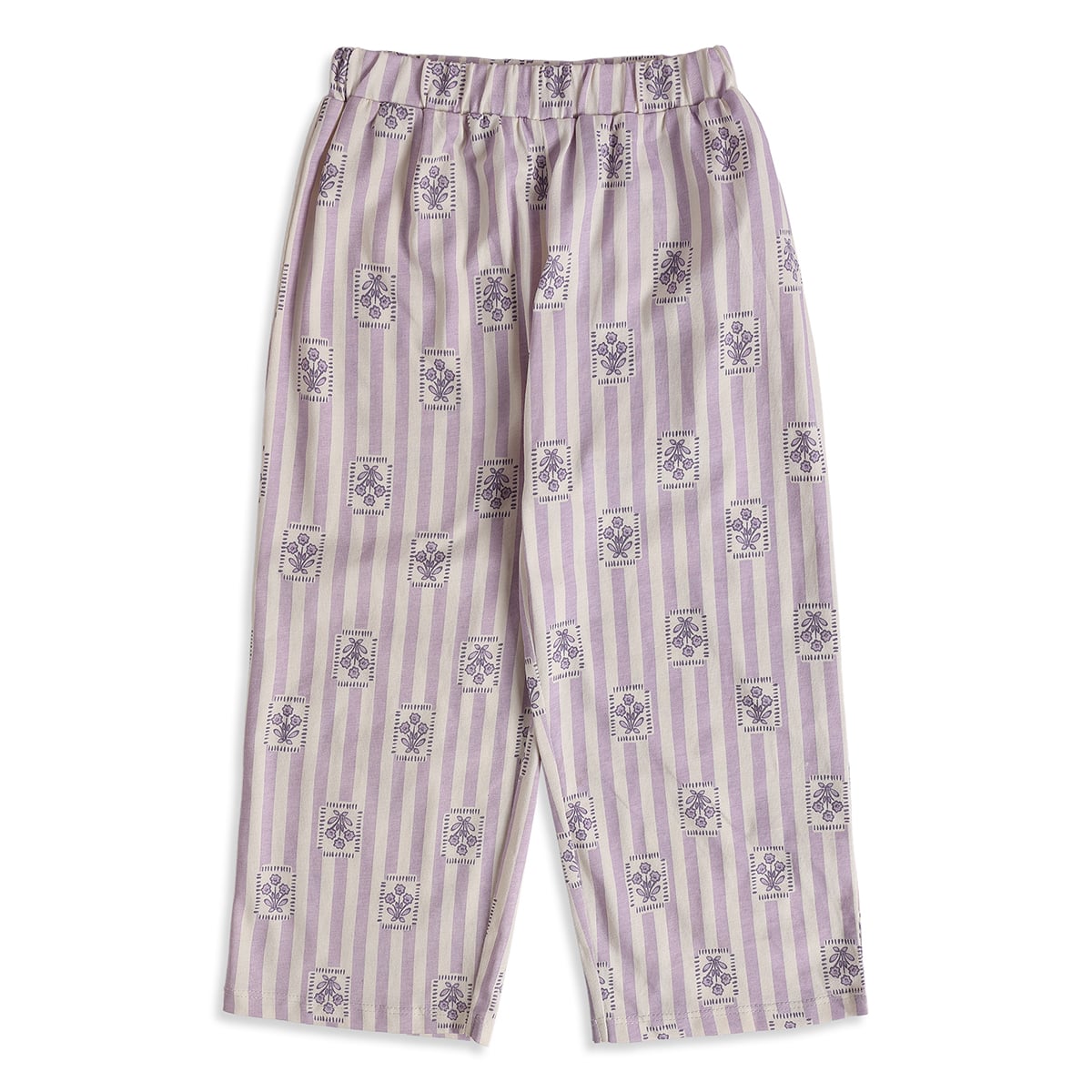 Baby Girls Purple Cotton Floral Sleepwear Set Regular Fit